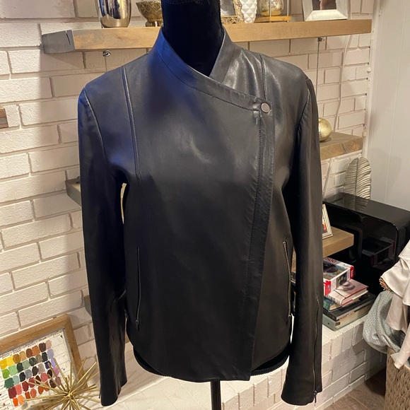 Black Theory Phelan New Ford Leather Jacket, Large - Picture 6 of 15